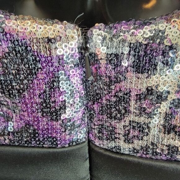 David's Bridal leopard print strapless formal mini dress size 12 - Picture 6 of 8